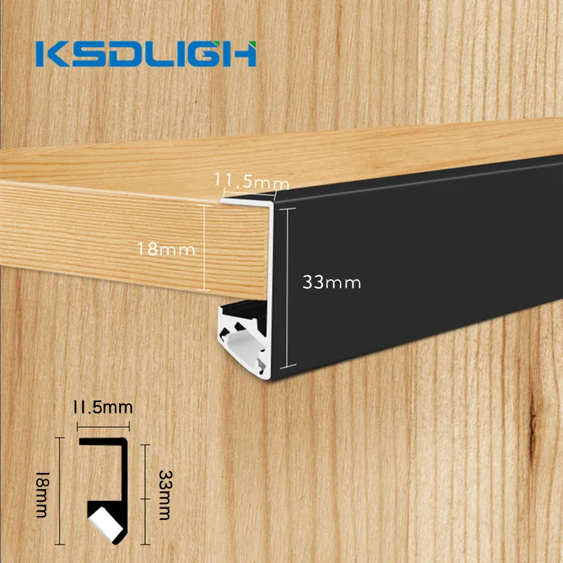 

Recessed Bar Cabinet Shelf With Backlight 0.5M 1M/PCS Aluminum Profile 45 Degree Hidden Lighting Closet Clip Bar Strip Lamps