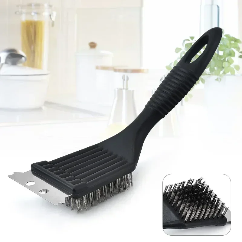 Barbecue Grill Brush Stainless Steel Wire Bristles Outdoor