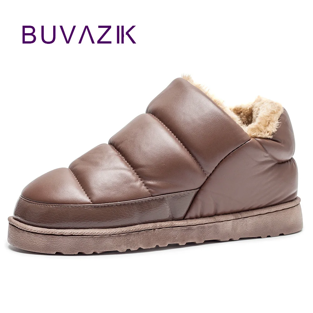 New men's snow boots warm plush thicken winter ankle boot outdoor men casual shoes botas hombre waterproof footwear size 46