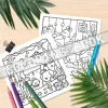 Spring Serenity Coloring Book: Beautiful & Comforting Green-Themed Picture Book with Black and White Pages 5