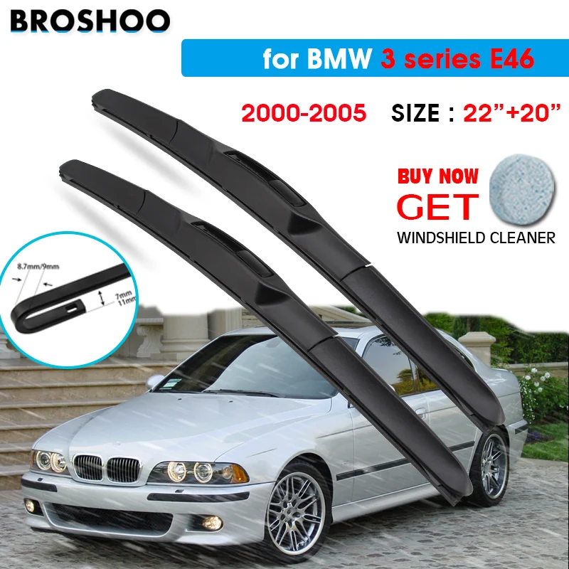 Car Wiper Blade For BMW 3 series E46 22"+20" 20002005 Auto Windscreen Windshield Wipers Window