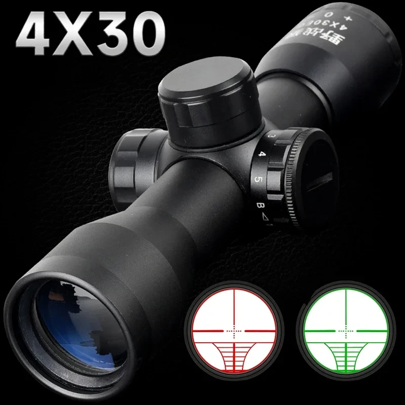

4X30 Compact Tactics Sight Outdoor Hunting Optical Scope Telescopic with 20mm/11mm Rail Mounts Reflex Crossbow Short Riflescope
