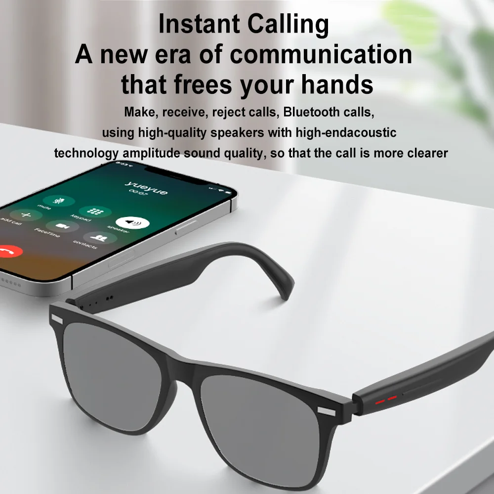 New Smart Glasses Wireless Bluetooth Hands-Free Calling Music Headphones With Microphone Motion Speaker Glasses Wireless Stereo