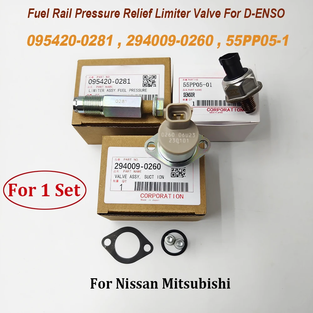 

NEW 1 Set of 294009-0260 095420-0281 55PP05-01 High Pressure Sensor 6C1Q-9H321-AB 294200-0360 TDCi HDi SCV KIT for F-ord Transit