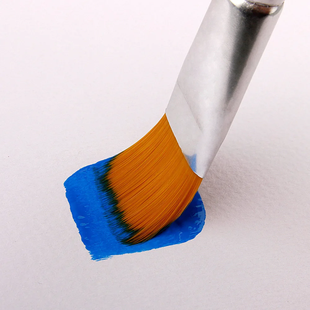 3pcs/set Oil Painting Brush Big Flat Head 3color Short Rod Set Nylon Hair Painting Watercolor Brush Student Acrylic Art Supplie 3