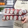 Refrigerator Can Drink Holder Rolling Can Dispenser Pop Soda Beer Storage Bins Stackable 2Tier Beverage Can Organizer for Fridge 4