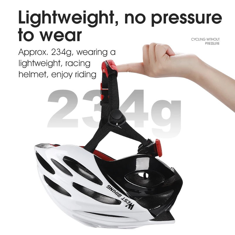 WEST BIKING Race Bicycle Helmet Lightweightn Breathable MTB Road Bike Helmet Men Women Cycling Safety Cap Bike Accessories