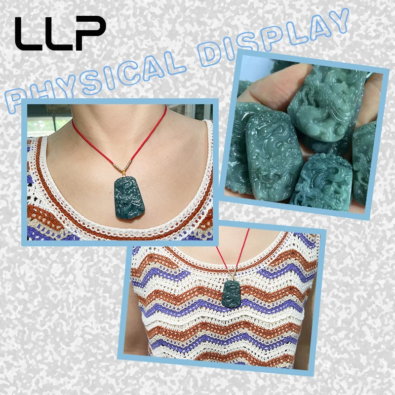 Natural Blue Water Jade Dragon Pendant Fashion High Jewelry Men And Women Luxury Holiday Gifts