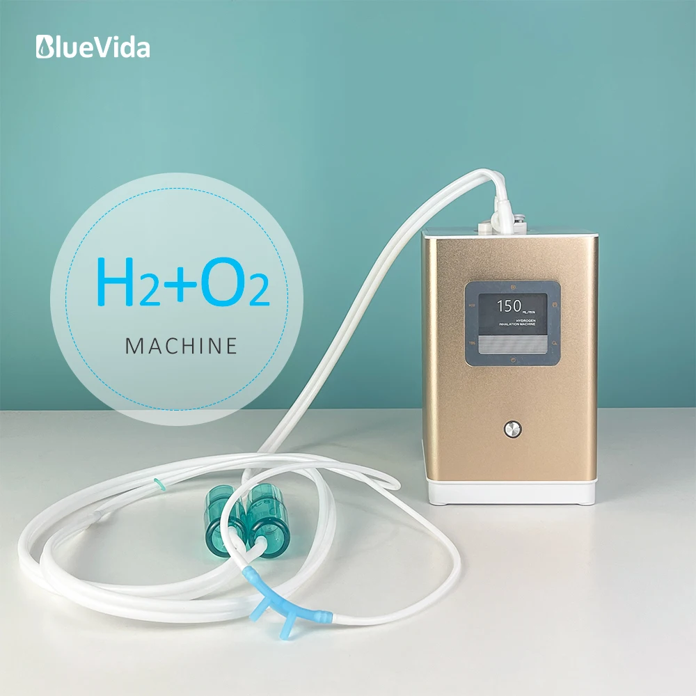 Bluevida Updation 150ml Large Flow 99.99% Pure Hydrogen & Brown's Gas Inhaler Hydrogen Water Generator Make Both H₂&O₂ Low Noise bluevida 99 99% high purity hydrogen inhalation machine low noise make hydrogen water h2 inhalation generator spe pem 150ml m