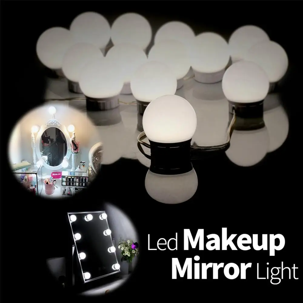 LED Miroir Coiffeuse 10 Ampoules, Lumière 3 Couleurs et 10