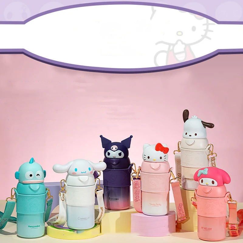 

Sanrio Kawaii аниме Hello Kitty нержавеющая сталь Вакуумная чашка портативная Милая мультяшная почтовая моя мелодия бутылка для воды игрушки для девочек