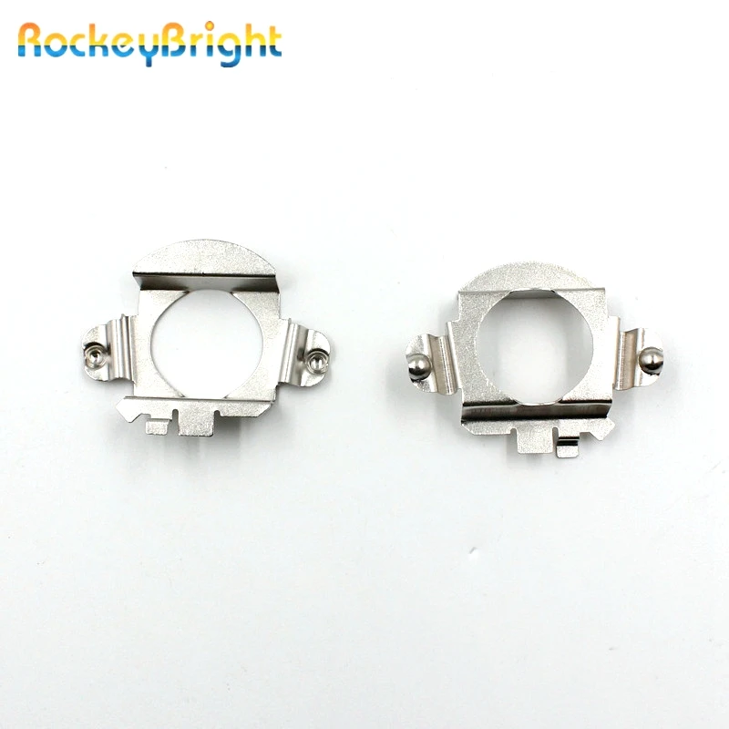 Rockeybright H7 led retainer clips for Mercedes ford Chery H7 LED Metal lamp socket led headlight bulb base holder adapter H7