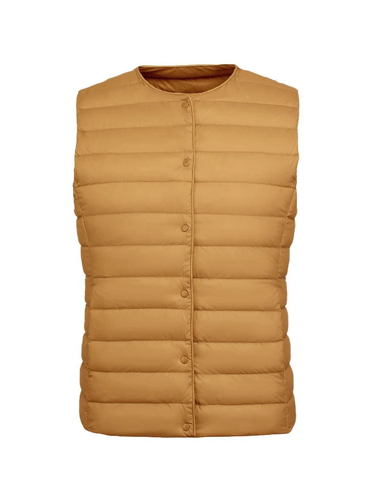 

NewBang 90% Matt Fabric Women's Warm Vests Ultra Light Down Vest Women Two Ways Waistcoat Portable Warm Sleeveless Winter Liner