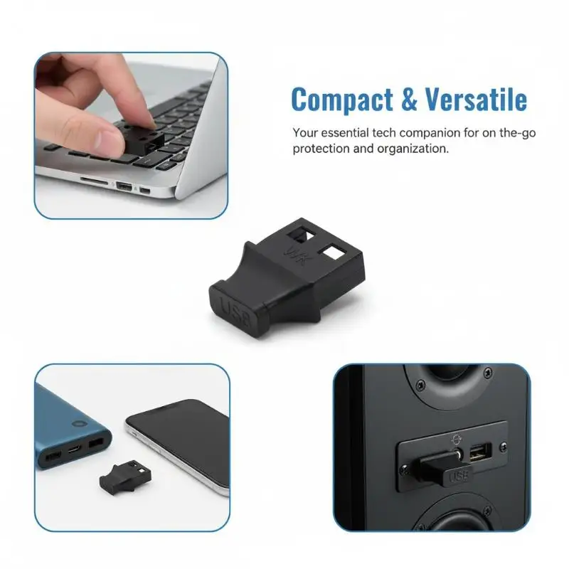Tapón antipolvo USB de silicona con asa para puerto de ordenador portátil, 5 uds., 10 uds., ajuste seguro y limpio