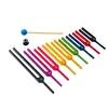 9 Pieces of Colorful Solfeggio Aluminum Alloy Tuning Forks, Tuning Forks for Therapy, Voice Therapy Blue 3