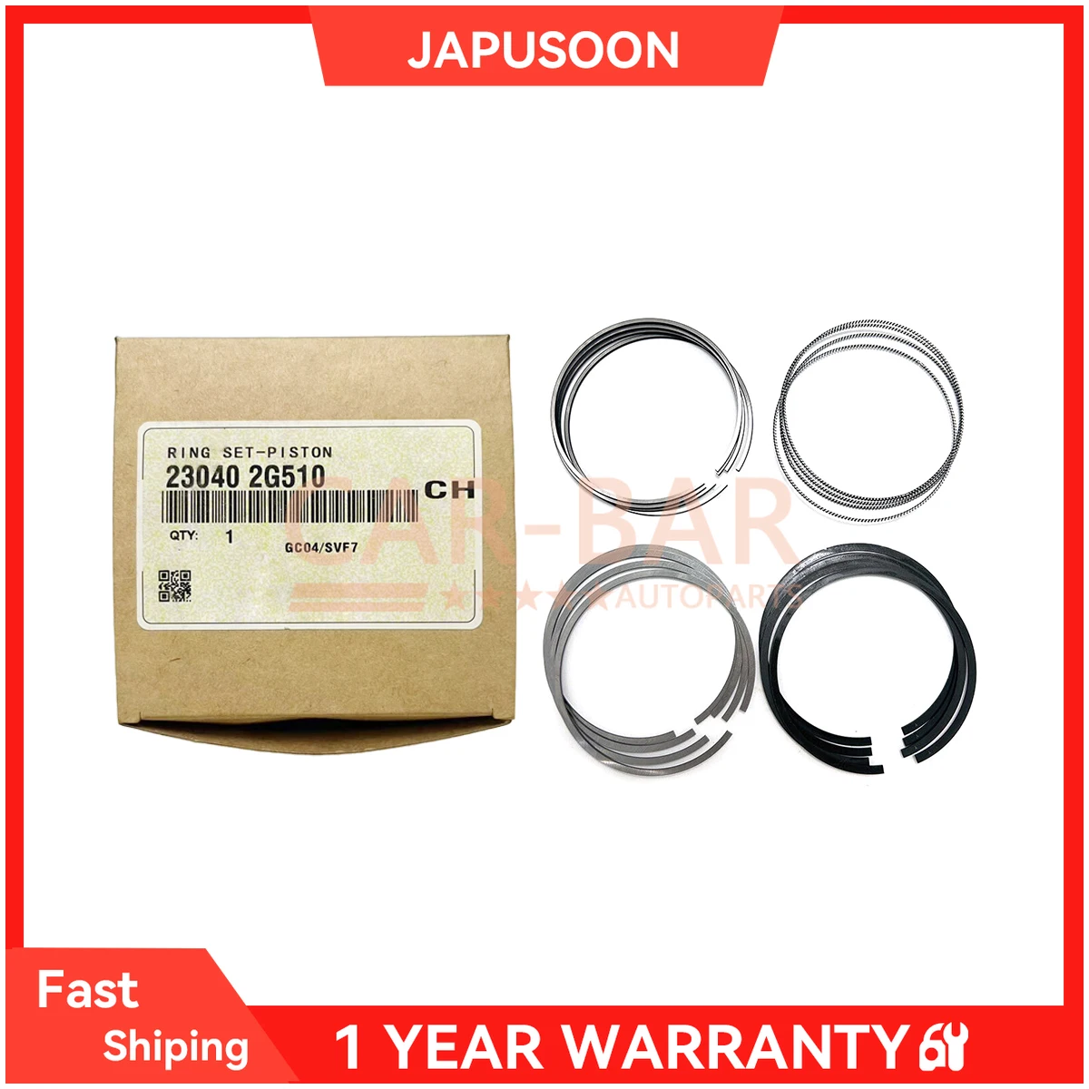 

Комплект поршневых колец для Hyundai Sonata Kia Sorento 2.4L L4 стандартного размера 23040-2G510 230402G510