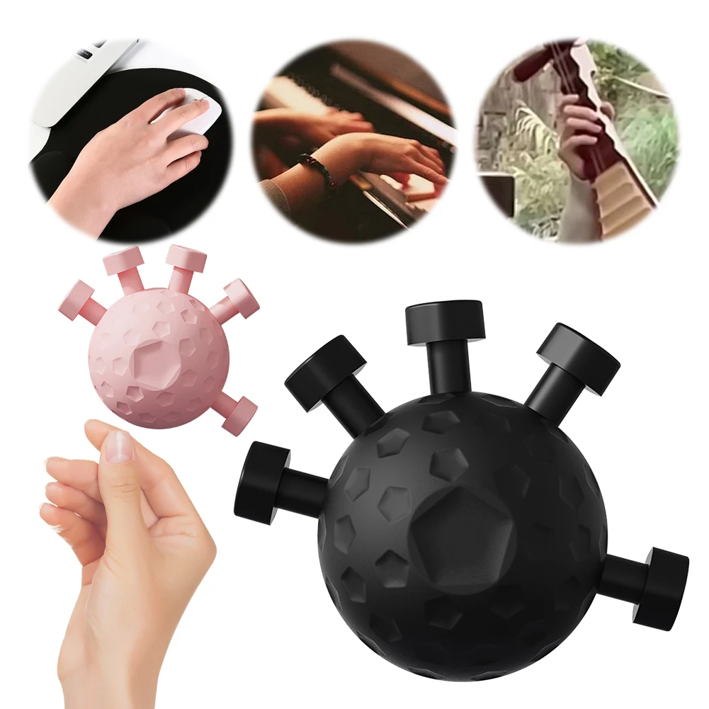 Finger Exerciser Trainer Hand Ball Gripper Rock Climbing ABS/Silicone Hand Strengthener Power Training Ball Fitness Exerciser