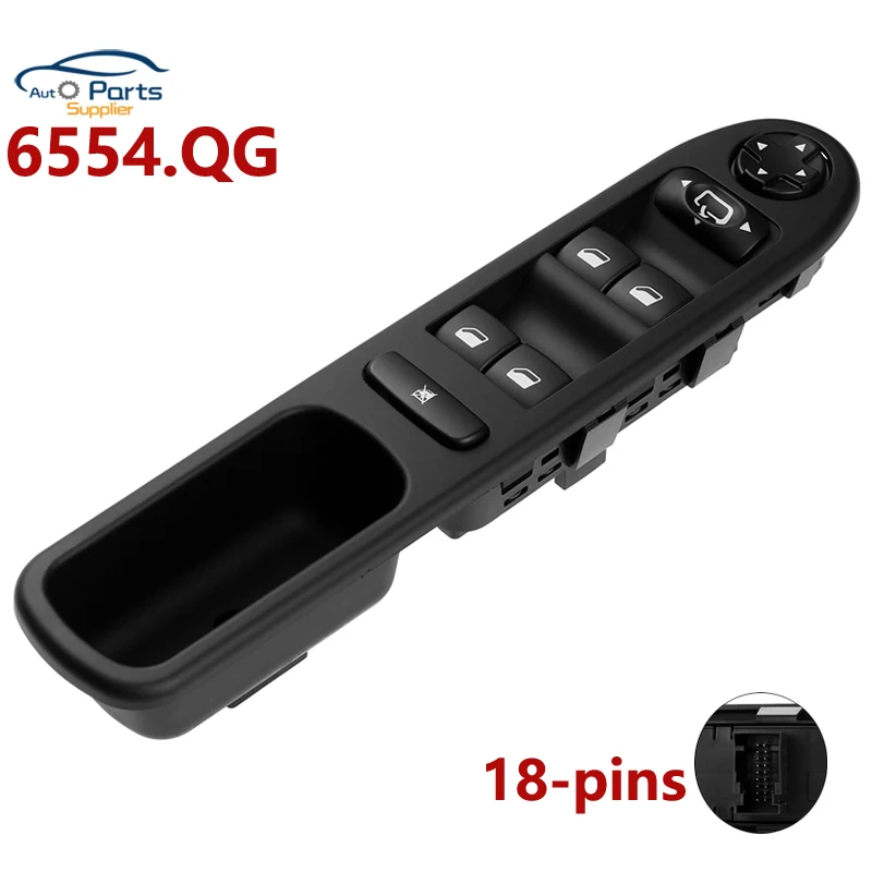 

New 6554.QG 6554QG Master Power Window Control Switch Electric 6490.EH 6554.QF 96642444XT for Peugeot 207 Citroen