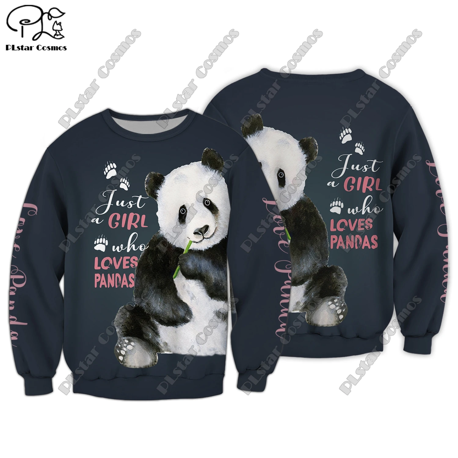 3D printing new animal series love panda art unisex clothing fun casual hoodie/sweatshirt/zipper/jacket/T-shirt X-2