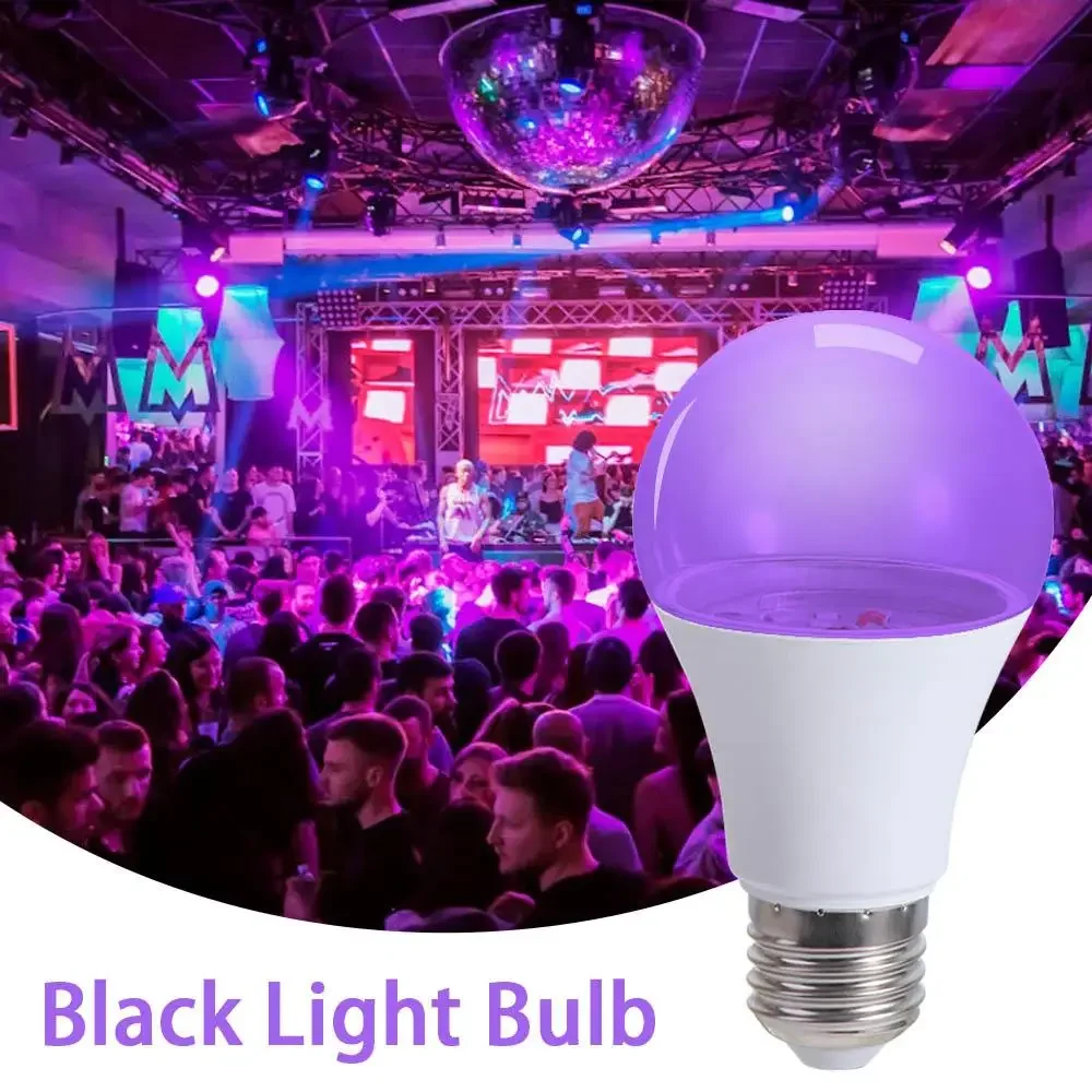 Blacklight Ultraviolet Glow Lamp - UV Purple Party Bulb, 10W E27 Atmosphere Lighting