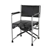 AntiRollover Commode Chair: Folding Disability Stool Elderly Bath Seat Leather Cushion Toilet NonSlip Support. 6
