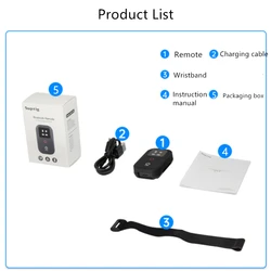 Wireless Bluetooth Remote Control with Wrist Strap - 1SET