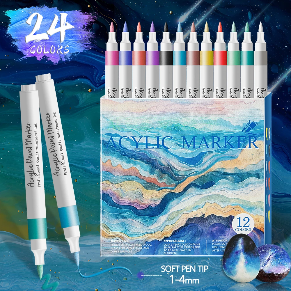 Soft-Tip Acrylic Marker Pen Set 3