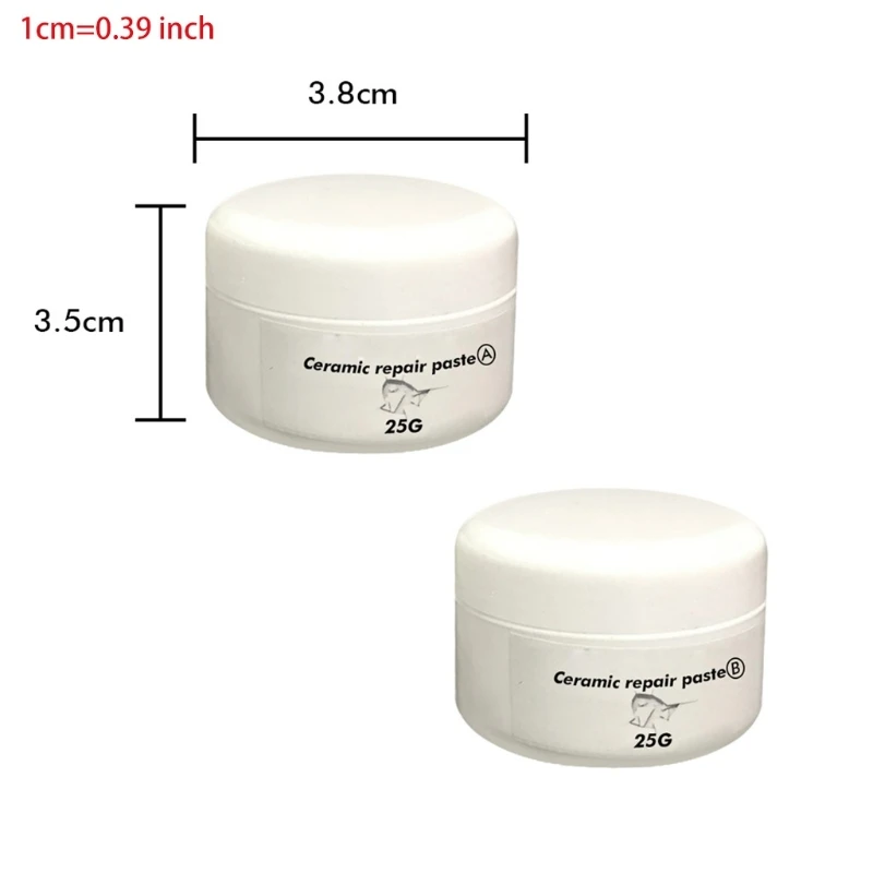 Ceramic Repair Paste A + B Tub Tile Shower Repair Kit Bathtub Crack Refinishing Porcelain Acrylic Fiberglass ceramic repair paste porcelain repair kit ceramic repair agent tile repair kit tile repair cream ceramic tile repairing tool set