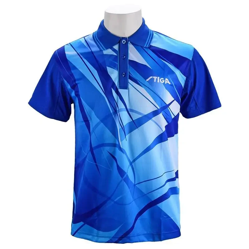 Original Stiga Table Tennis Clothes For Men Women Clothing T-shirt Short Sleeved Shirt Ping Pong Jersey Sport Jerseys