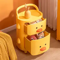 Table de chevet de dessin animé pour enfants, armoires de rangement, finition T1, organisateurs de cosmétiques, meubles de chambre à coucher SunOfficiSorting 2
