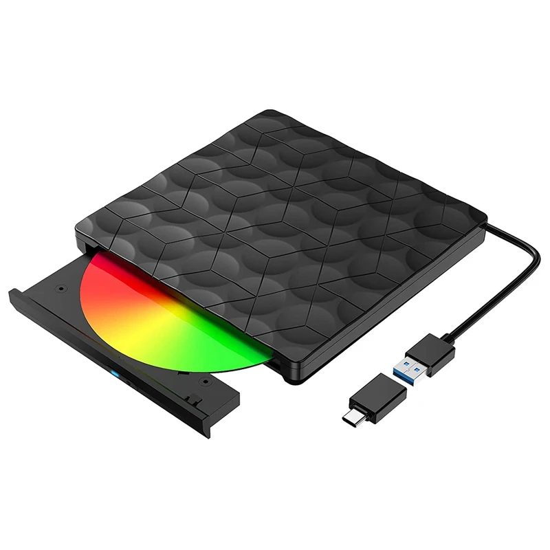 

Внешний CD DVD-привод, USB 3.0 Type C DVD-привод, портативный CD/DVD-RW/VCD ROM, записывающее устройство, для ноутбука, настольного ПК