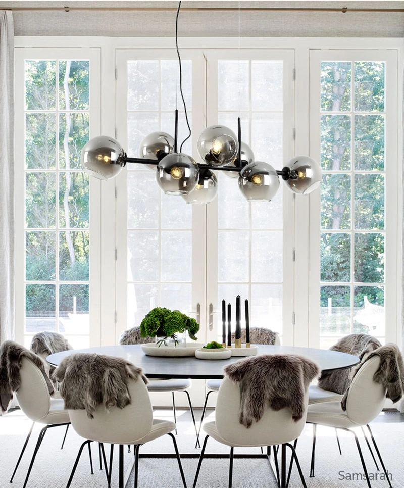 Postmoderne Pendelleuchten Einfache Magic Bean Glas Pendelleuchte Kreative Persönlichkeit Wohnzimmer Esszimmer Küche Insel Licht – Detail 3