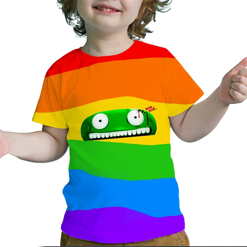 

Cute Garten of Banban T Shirt Summer Kawaii Kids 3D Colorful Print Tshirt Girls Short Sleeve T-shirt Ladies Raper Style Top