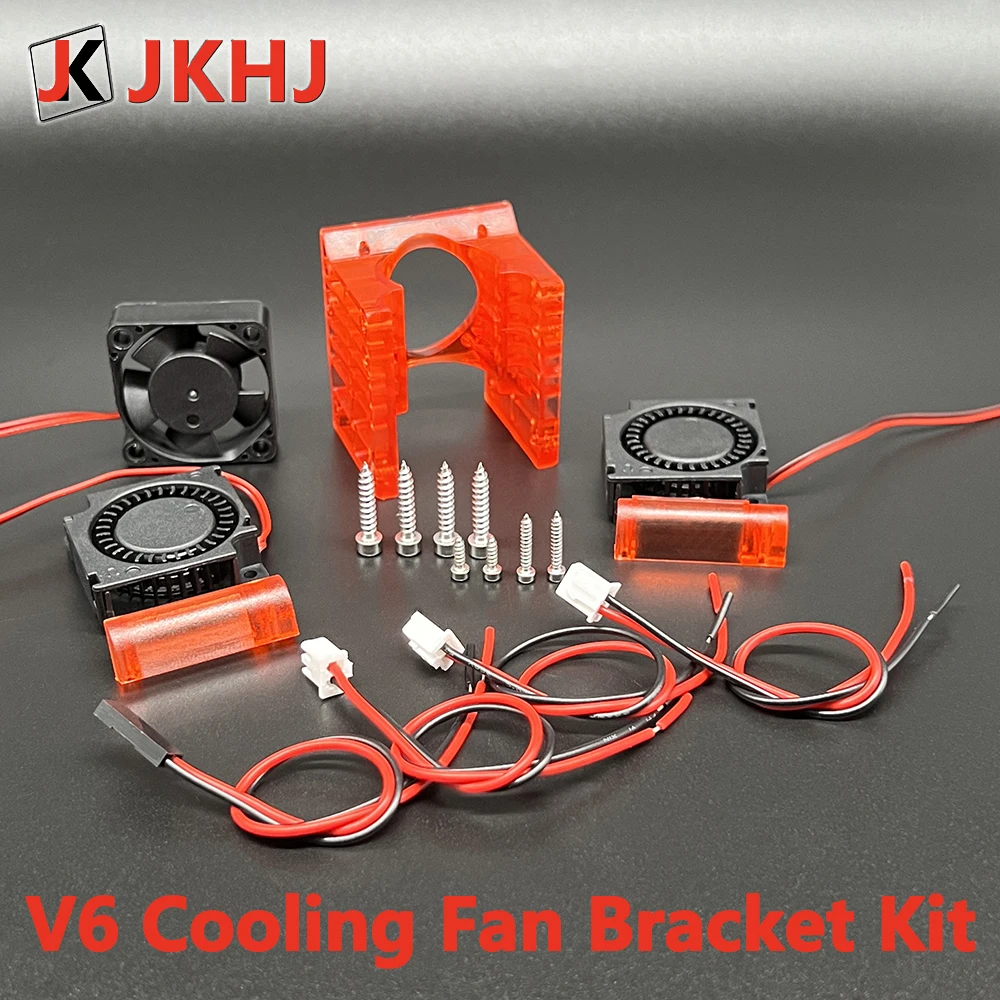 V6 Hotend Radiator 24V Fan Bracket 3D Printers Parts 12V Fan Cover Mounting Bracket Kit Remote 12V Cooler Accessories