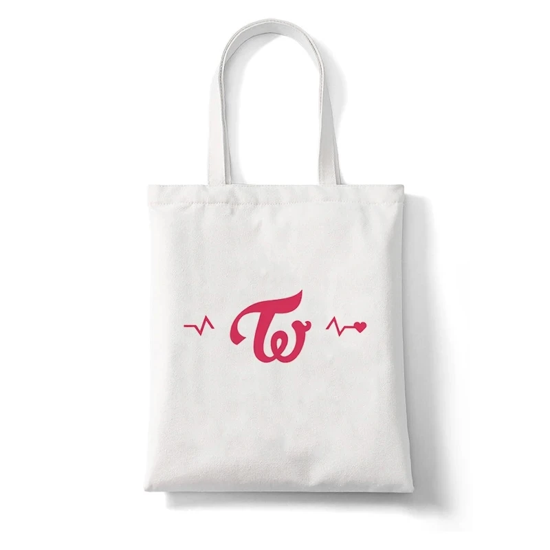 Twice Y2K Esthetics Women Canvas Tote Bag Eco Shopping Bag Large