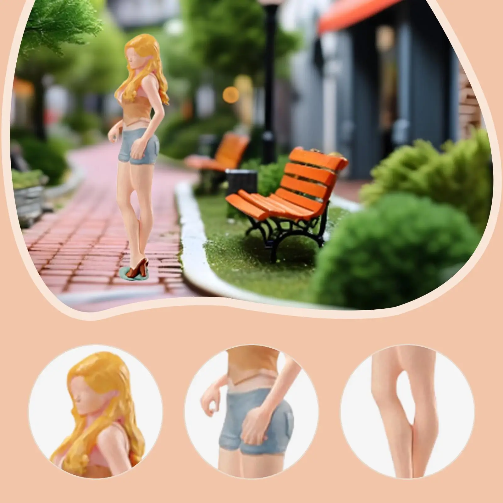 1/64 Miniature Figure 1:64 Scale Resin Standing Hand Painted for Photography Micro Landscape Diorama Accessories Decoration 1/64 Miniature Figure 1:64 Scale Resin Standing Hand Painted for Photography Micro Landscape Diorama Accessories Decoration