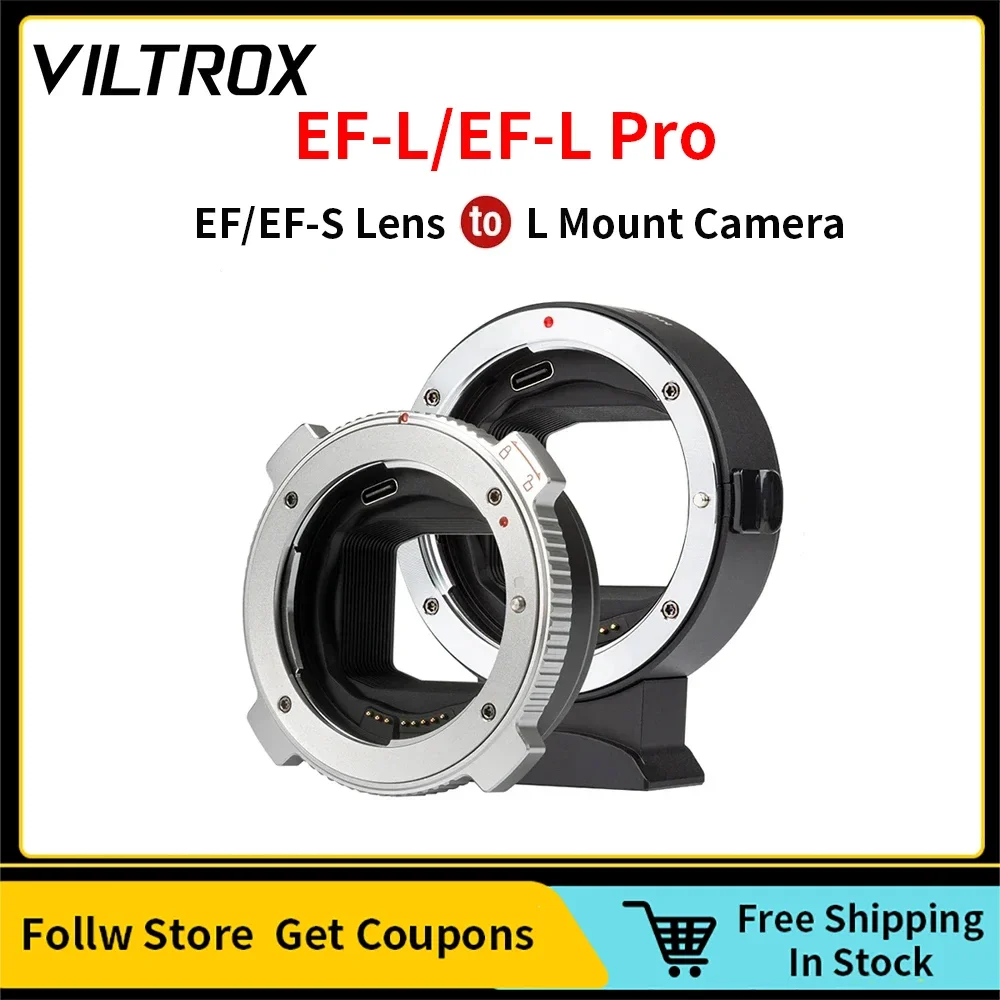 Viltrox Ef-L/Pro Per Canon Ef Ef-S A L Mount Mount Adapter Messa A Fuoco Automatica Per Leica Panasonic Sigma Sl2 Panasonic S1 S1R S1H S5Iix