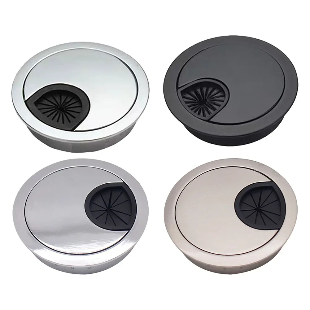 Description Picture 3 of item50mm 53mm 60mm 80mm Desk Metal Grommet Table Cable Tidy Wire Hole Cover Chrome Brush Practical Round Wire Tidy Grommet Hardware
