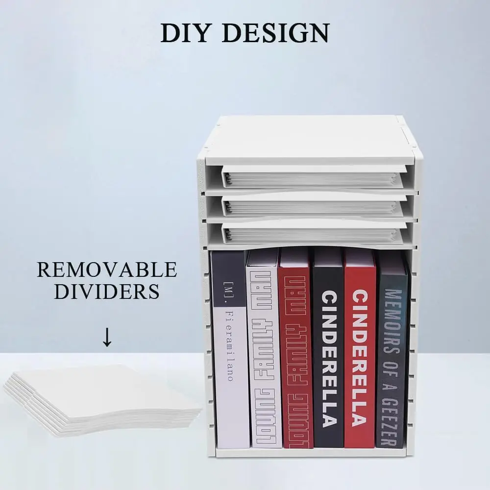 Vertical Desktop Sorter, 11 Slots Wooden Mail Organizer, Paper Sorter ...