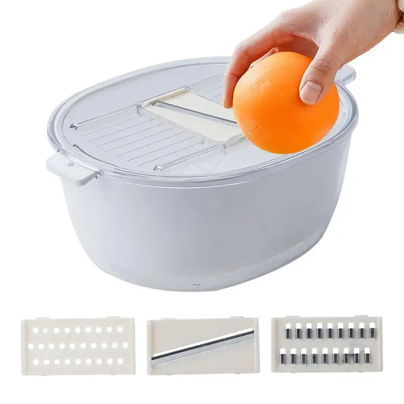 

Colanders & Food Strainers Fruit Washing Vegetable Shredder Bowl 2 In 1 Multifunction Vegetable Cutter Vegetable Storage Basket