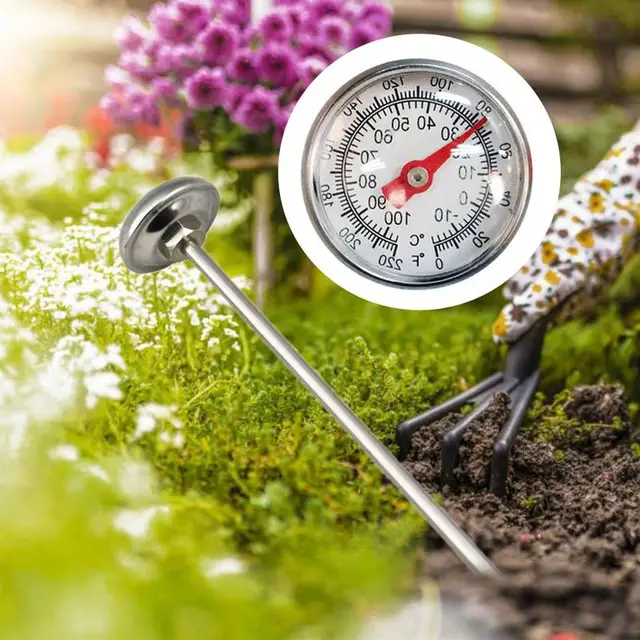 Talajhőmérséklet -Hőmérő Szárát Olvasó Tárcsás Dial Display Gyors Érzékelő Precíziós Komposzt Hőmérője A Cserepes Ültetési Kertészethez - Image 2