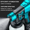 800ML Cordless Paint Sprayer HVLP Electric Spray Gun Flow Control Auto Furniture Steel Coating Airbrush for Makita 18V Battery 5