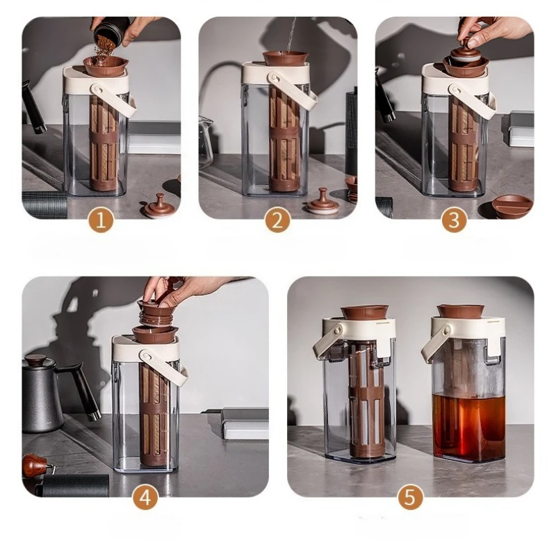 Premium Cold Brew Coffee Maker – 1000ml Leak-Proof Iced Coffee Pot with Large Capacity