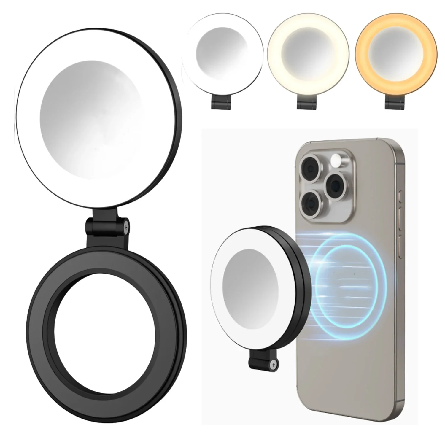 MagSafe LumiRing foldable magnetic ring light showing compact design