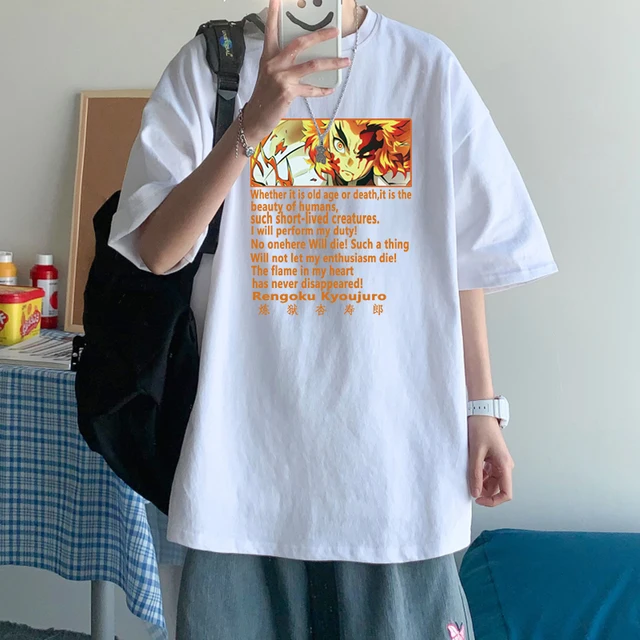 Unisex Japanese Anime Demon Slayer T Shirts Men Women Short Sleeve Kamado Tanjirou Print Fun Tops Spring Summer Harajuku Tshirt T Shirts Aliexpress
