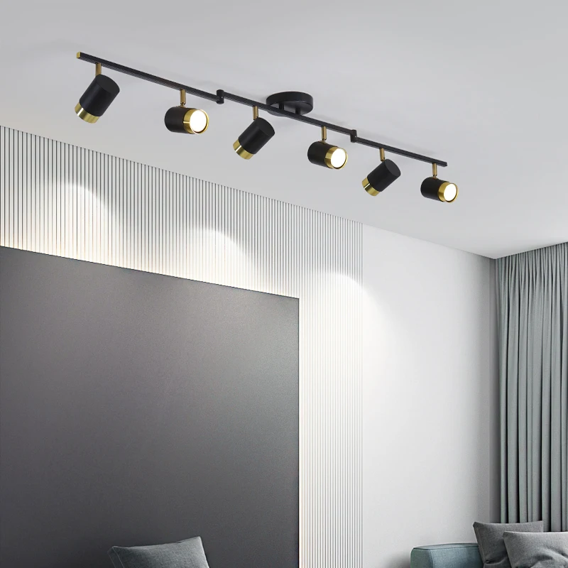 BENEWTON 가정용 고정장치 레일 조명, 거실용 모던 레일 조명, LED 천장 램프, 블랙 화이트, 220V 트랙 조명