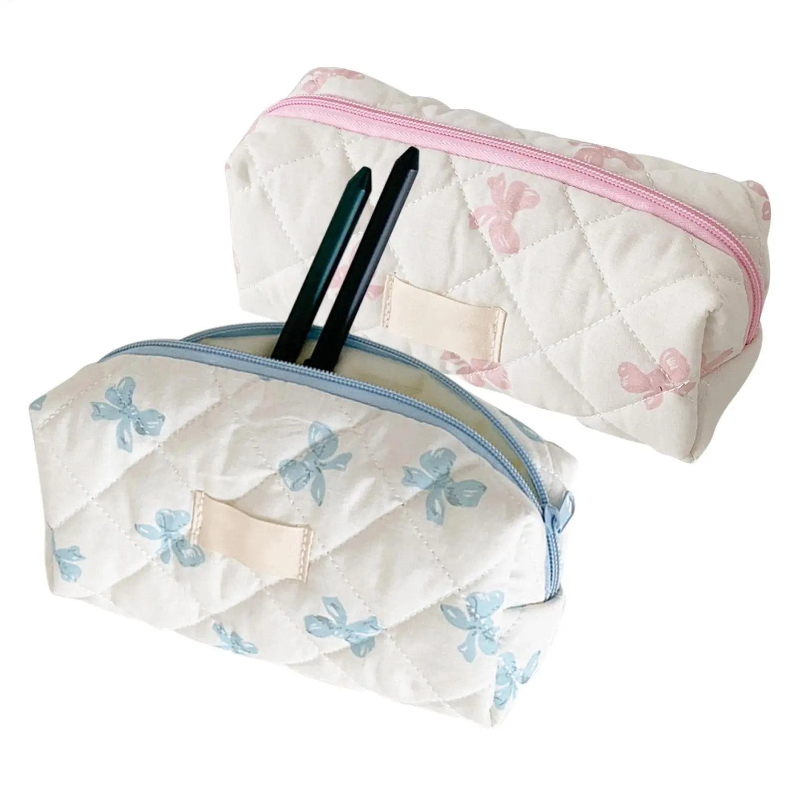1pc exquisite bowknot single-layer pencil case, bow pattern design storage bag, a must-have for back to school season
