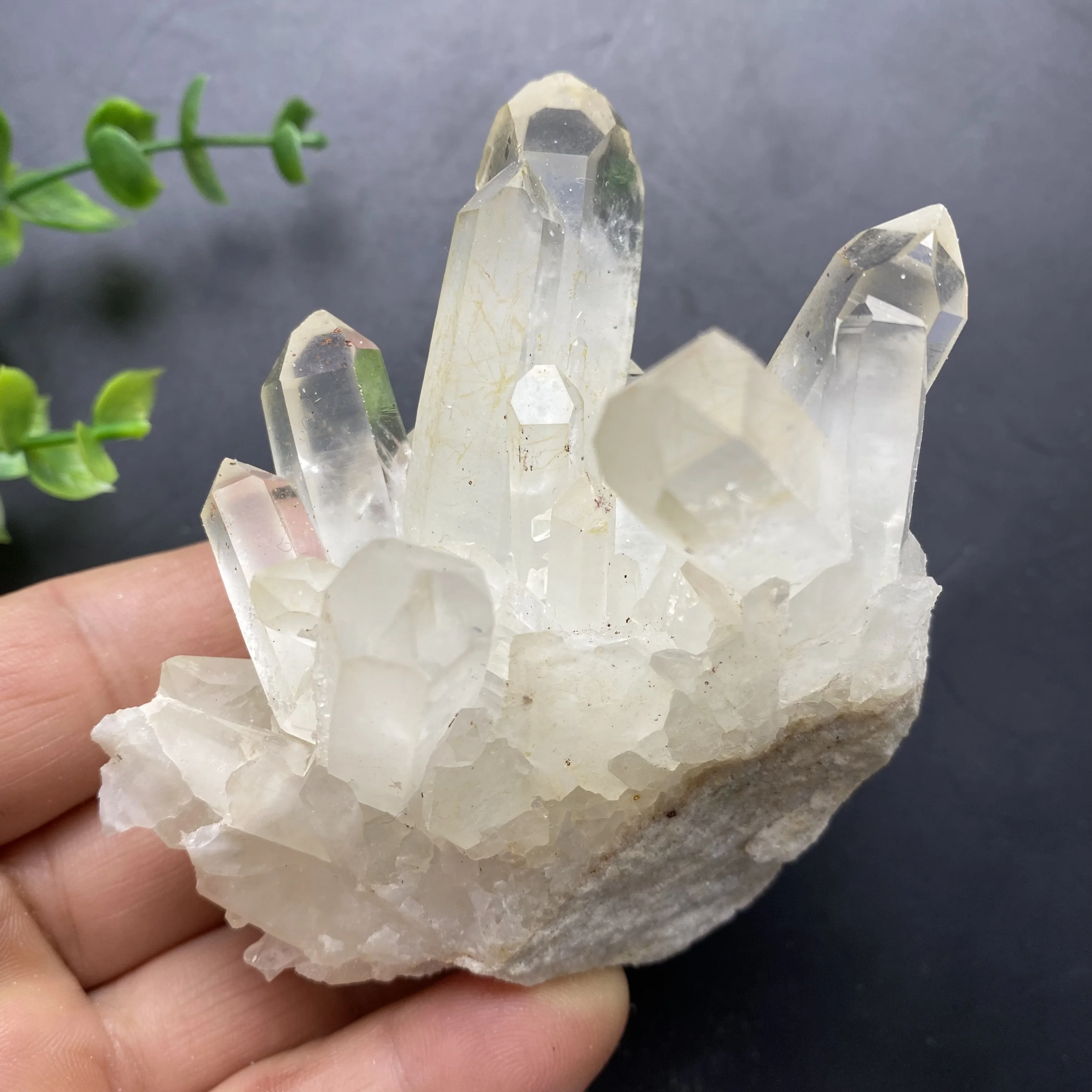 天然鉱石 結晶 ファッション 透明感のある黄色フラワークォーツ