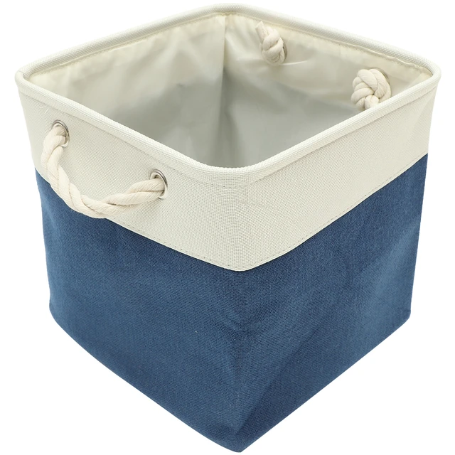 Laundry Hamper Collapsible 11x11 Storage Basket Foldable Blanket Square  Rope Kitchen Organizer Nursery High Capacity Fabric - AliExpress