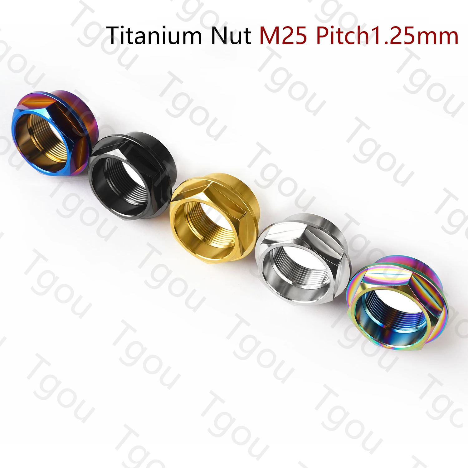 Tgou-porca do Flange do Eixo da Roda Frontal M25 Passo 1.25 Porcas de Titânio para Parafusos de Motocicleta Ducati